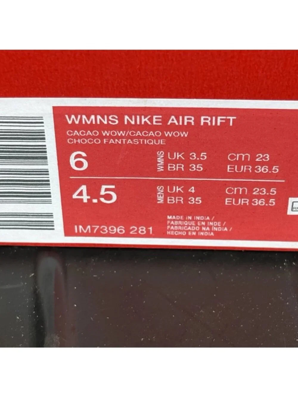 NEW Nike Air Rift Mary Jane Shoes British Tan Brown IM7396-281 Women Size 6